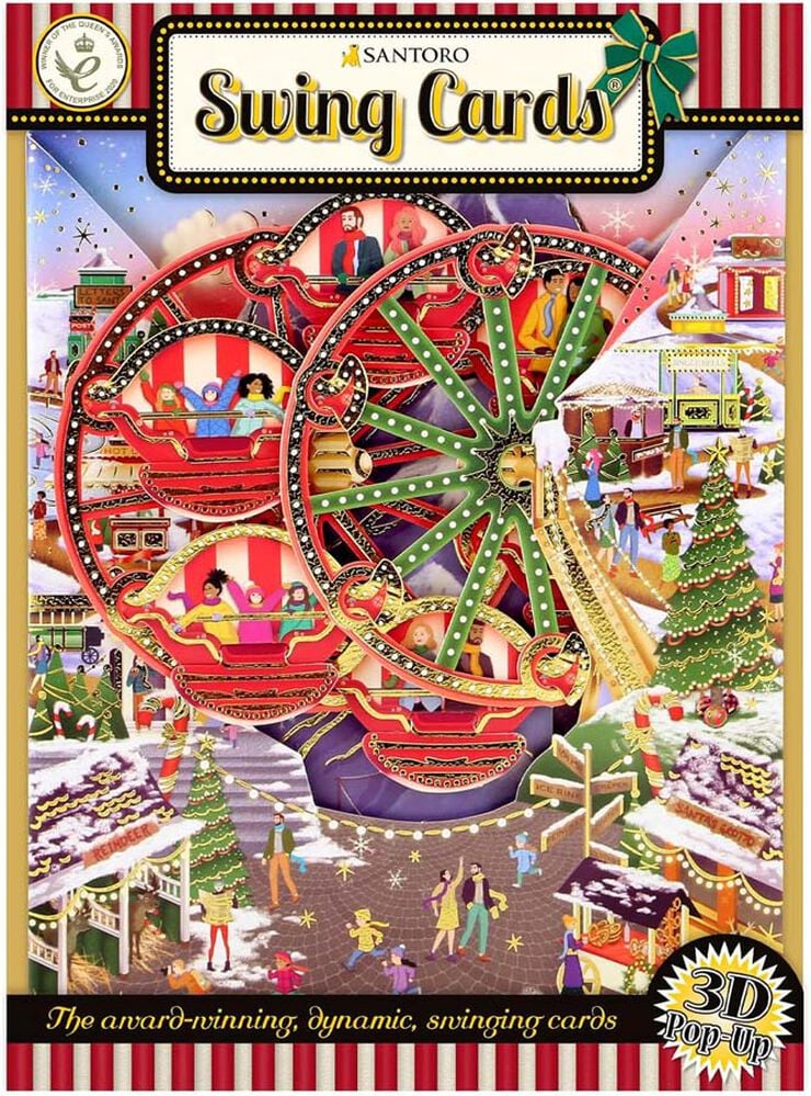 Postal Swing Navidad Mercado de Navidad