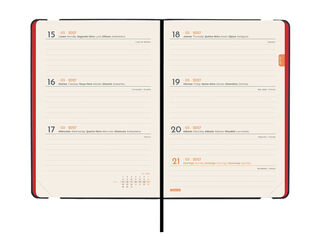Agenda Finocam Flex Llisa Setmana Vista Horitzontal 2027 Castell&agrave; Vermell