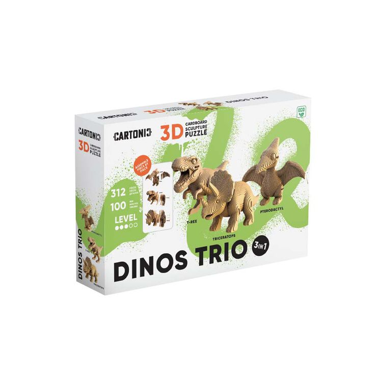 Puzzle 3D Cartonic Dinos Trio