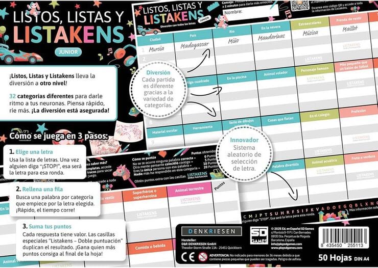 Listos Listas y Listakens Junior Listos Listas y Listakens Junior