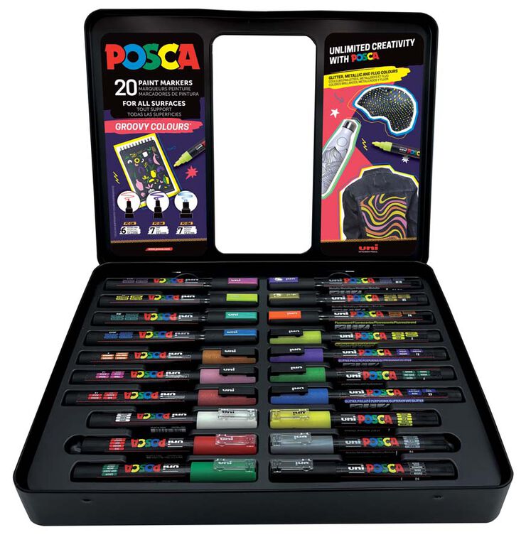 Maletín Posca Groovy 20 piezas