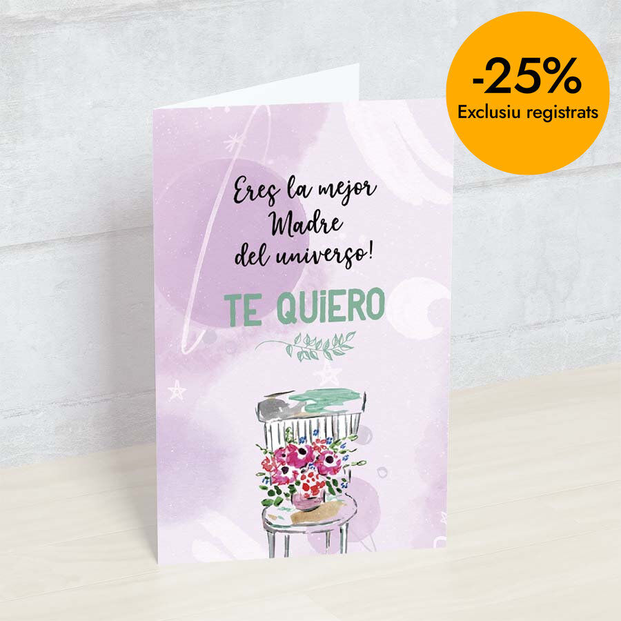 Postal Cast Happymots Eres la Mejor Madre