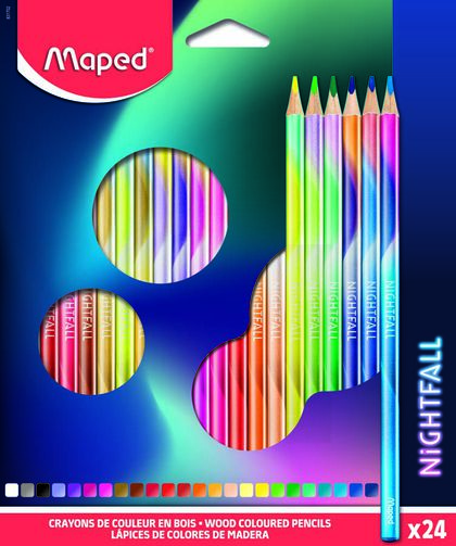 Lápices Maped Nightfall 24 colores