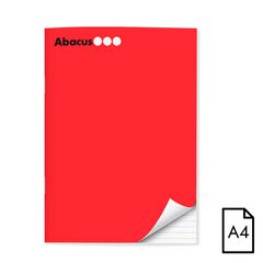 Llibreta grapada Abacus A4 48 fulls ratlla vermell