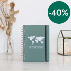 Libreta A5 raya Miss Wood Vacavaliente verde