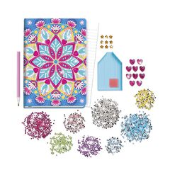 Libro decora con Diamantes Mandala Azul