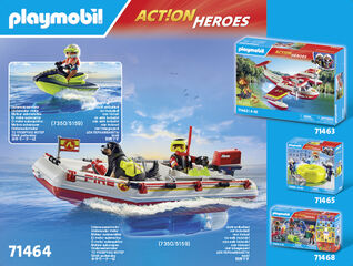 Playmobil City Bote Bomberos con Moto 71464