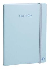 Agenda 16 meses Quo Vadis Pastel A5 sem/vista mult. 2025-26 azul