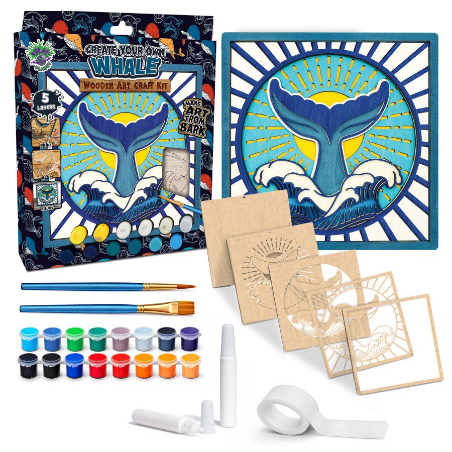Kit Art en Fusta Splat Planet Model Balena