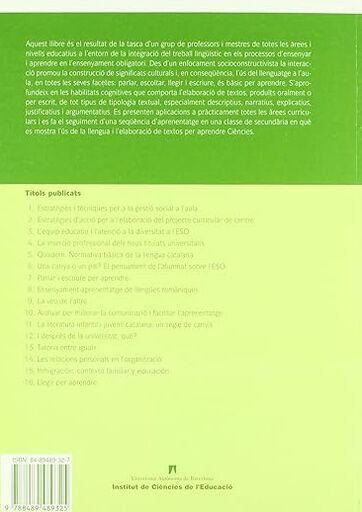 Parlar i escriure per aprendre