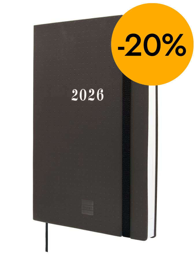 Agenda Finocam 16 mesos Dotted Y10 setm/vista mult 2025-26 negre