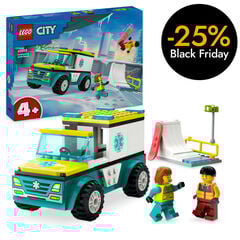 LEGO® City Ambulància d'Emergències i noi amb Snowboard 60403