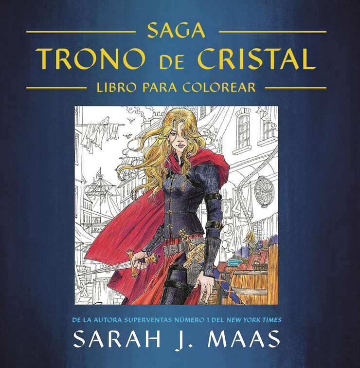 Trono de cristal: Libro para colorear