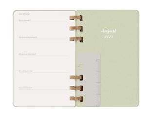 Agenda escolar espiral moleske tapa dura sem/vista L 2025-26 kiwi
