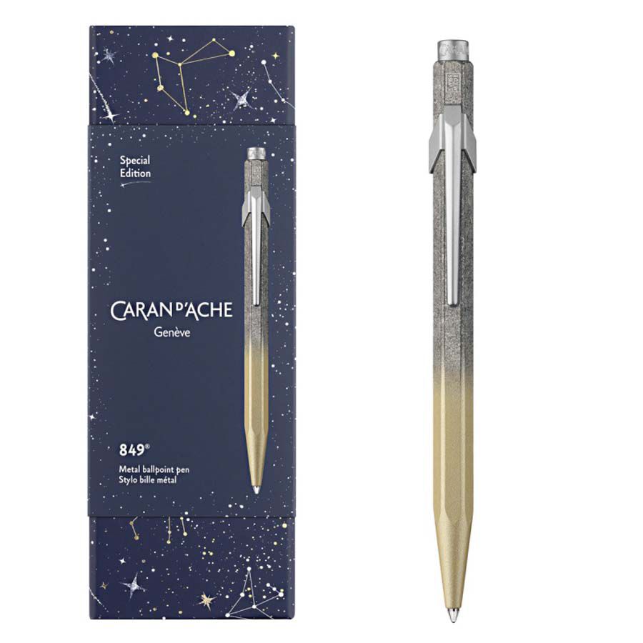 Bol&iacute;graf Caran d'Ache Cosmic Blue Noel 2024 or