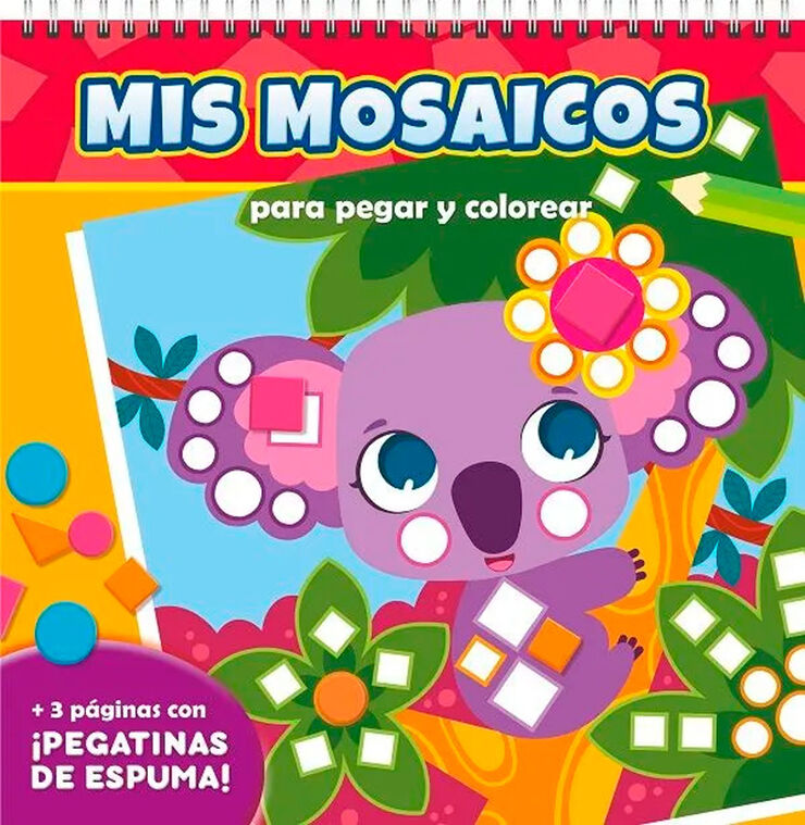Mis mosaicos para pegar y colorear. Animales salvajes