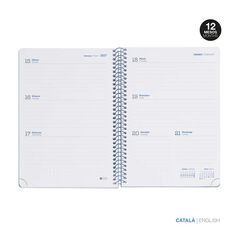 Agenda Escolar Miquel Rius Espiral Plus sem/vista catal&aacute;n 2026-2027 Azul