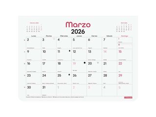 Calendario bloc imán Finocam Chic Escribir S 2026 castellano blanco