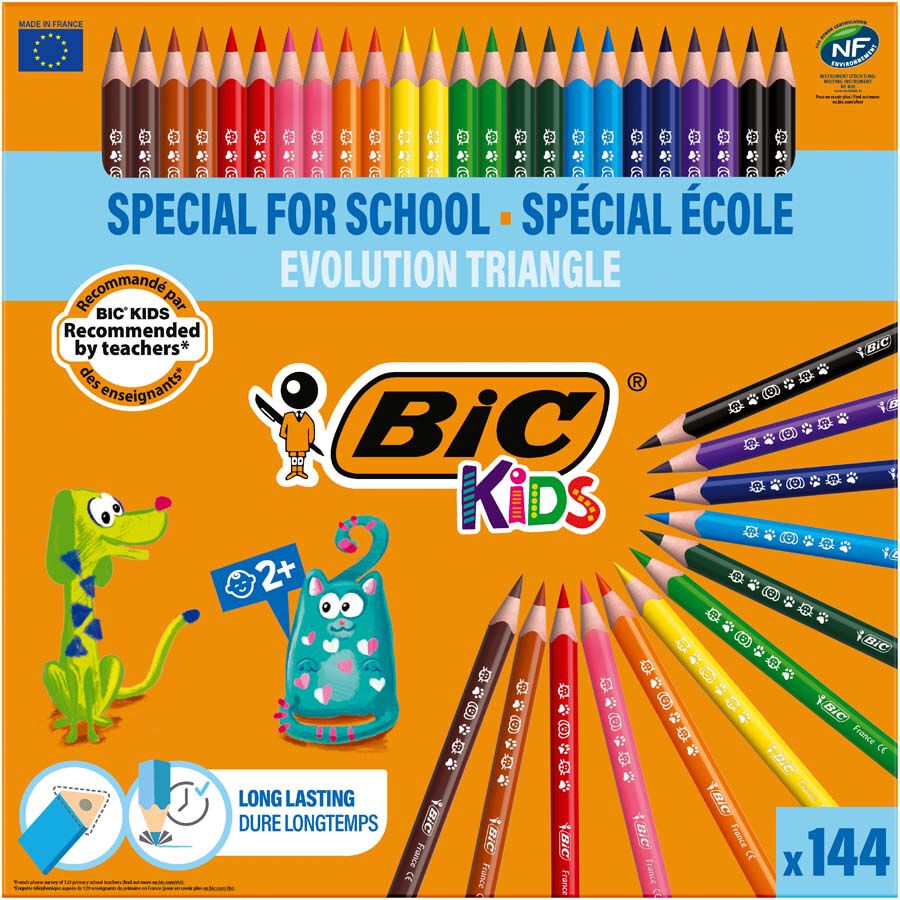 L&aacute;pices de colores Bic Evolution 144u