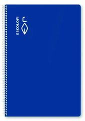 Libreta espiral Escolofi A4 40 hojas pauta 3,5 con margen azul
