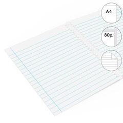 Libreta espiral Abacus A4 80 hojas raya horizontal verde