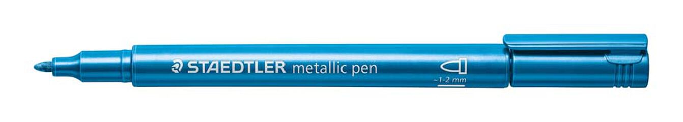 Rotuladores permanentes Staedtler metalizado azul 10u