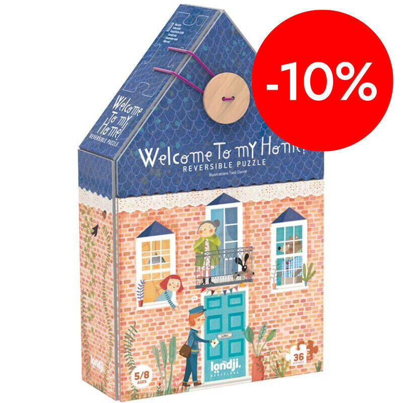 Puzles 26 peces Welcome To My Home reversible