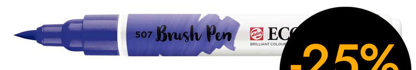 Rotulador Ecoline Brush Pen azul ultramar violeta 507