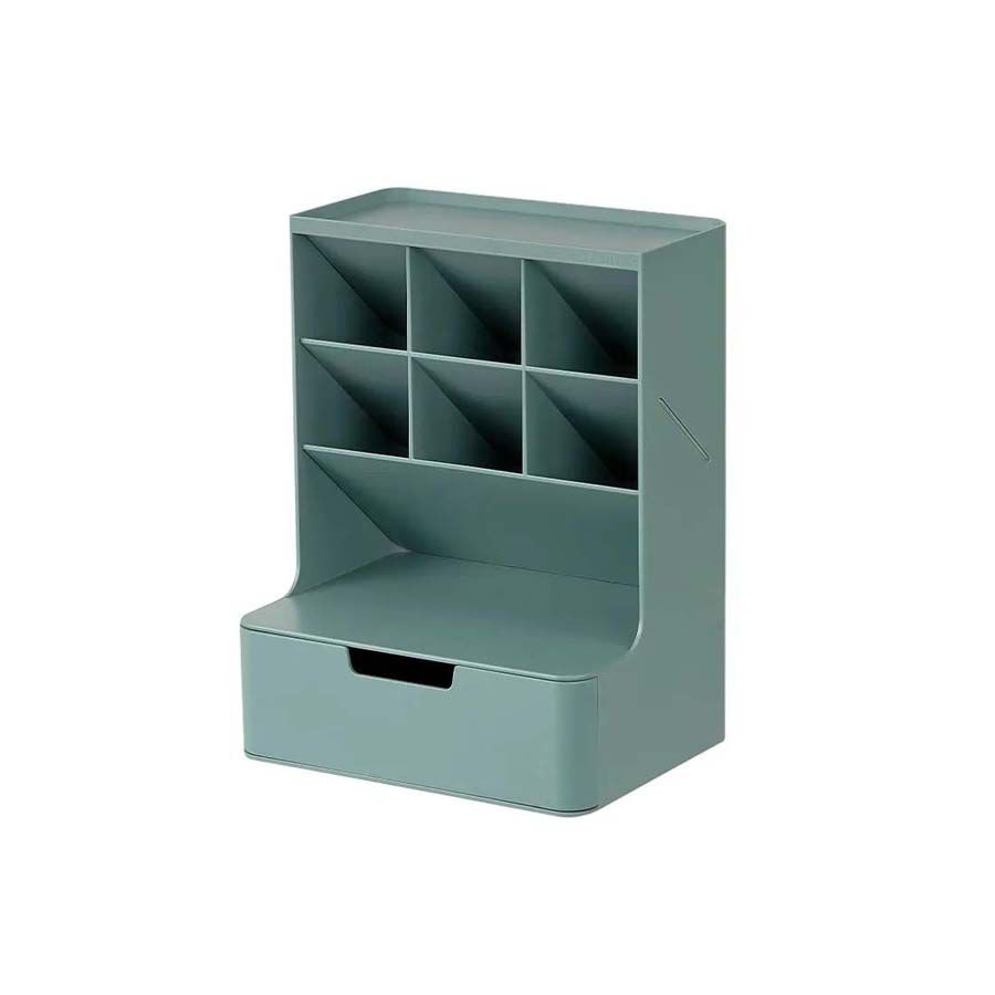Organizador Litem Sysmax Desk verde cobalto