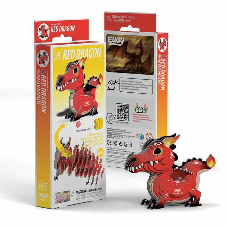 Puzle 3D Eugy Drag&oacute;n rojo