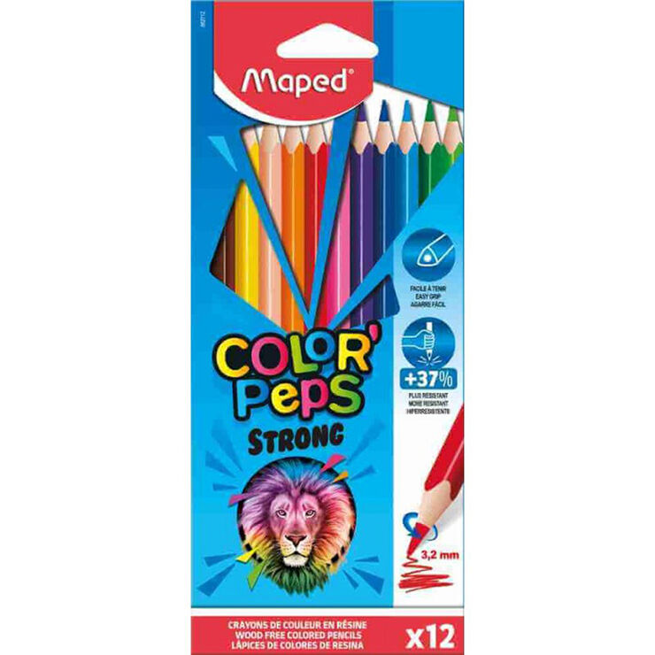 Lápices de colores Maped Color'Peps Strong 12 colores