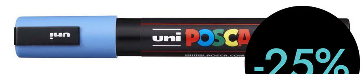 Rotulador Posca PC-5M 1,8-2,5mm azul cielo