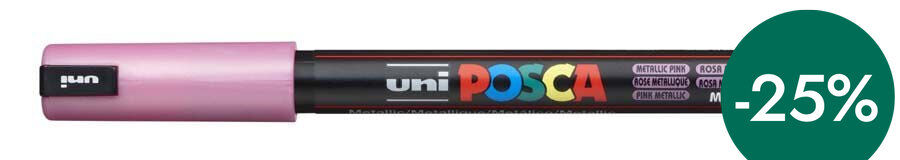 Retolador Posca PC-1MR 0,7mm rosa metall