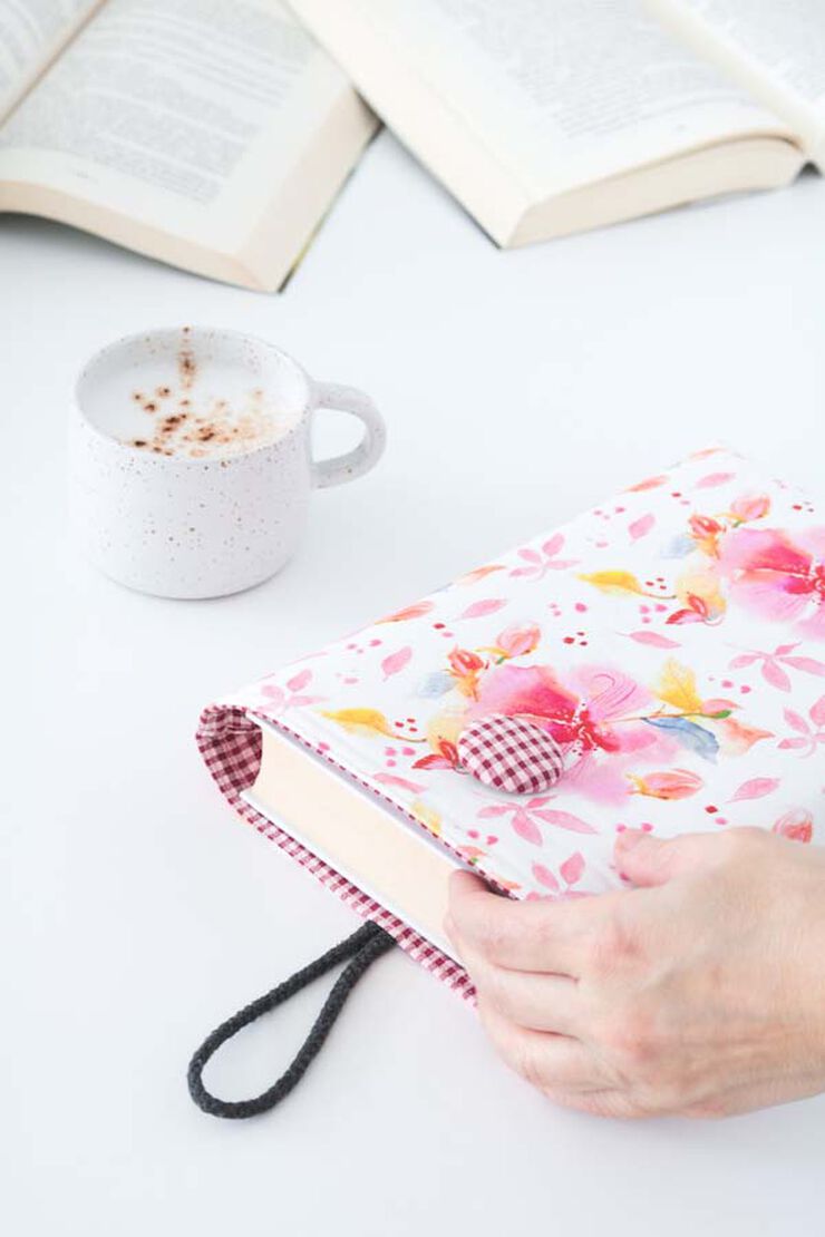 Funda de Libro Drapets Flores Roses interior vichy