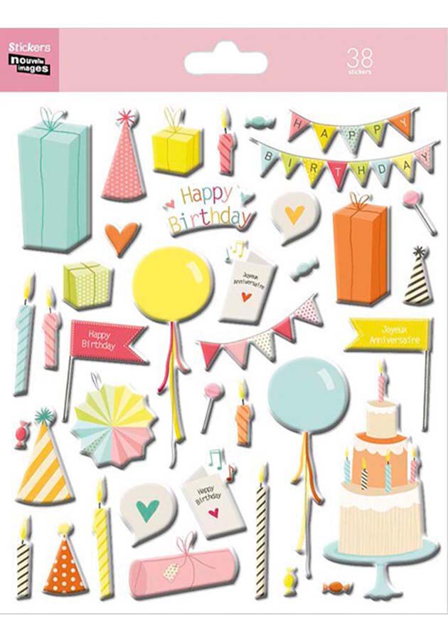 Stickers Draeger Cumplea&ntilde;os 38u