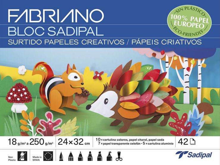 Bloc de Papers variats Sadipal 24x32cm 42 fulls