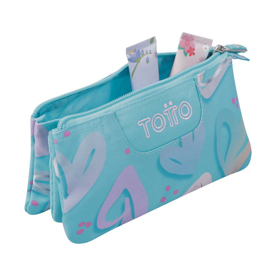 Estuche Totto Hearts 3 cremalleras Abacus Online