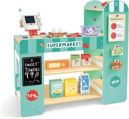 Supermercado de juguete de madera