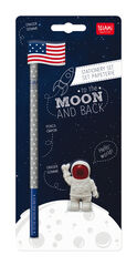 Set To The Moon Legami (1 l&aacute;piz + 2 gomas)