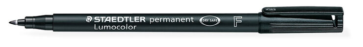 Retolador permanent Staedtler Lumocolor punta F negre