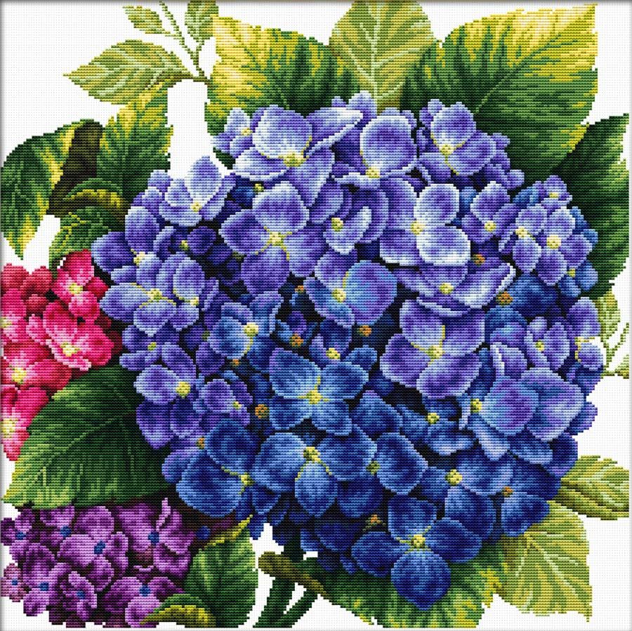 Kit Punto de Cruz Ladybird Hortensia