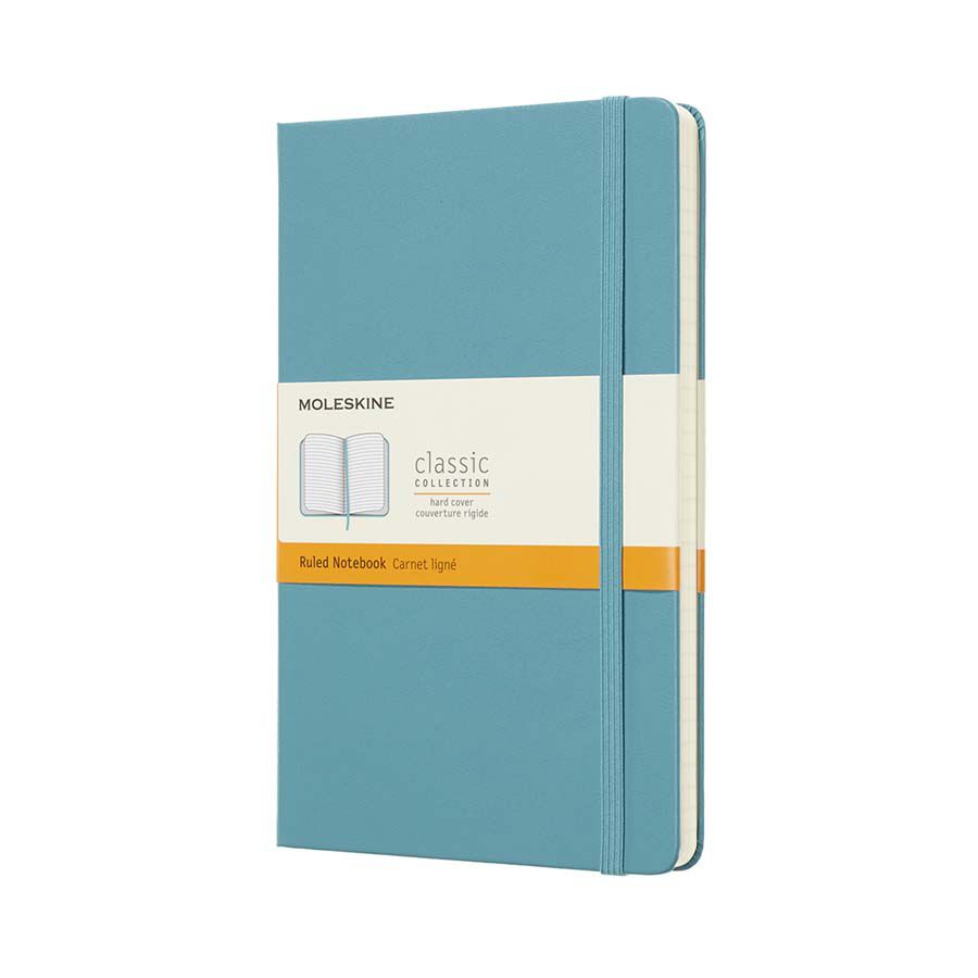 Libreta Moleskine L raya azul