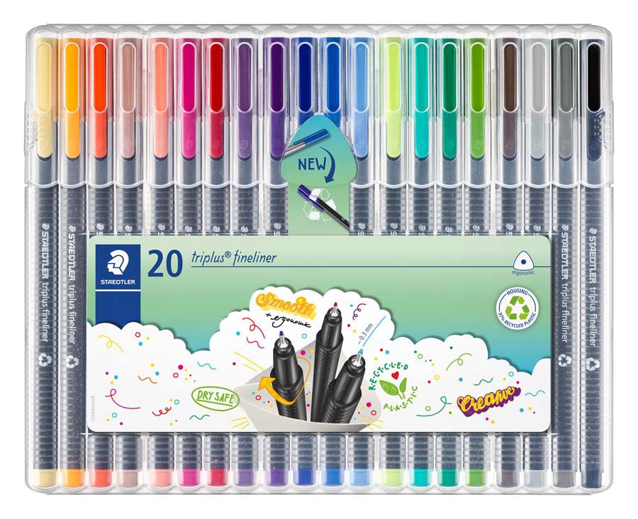 Retoladors Staedtler Triplus Fineliner 334 20 colors