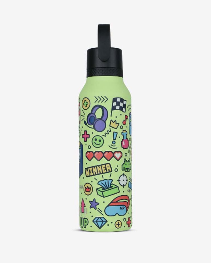 Botella Termo Runbott 600 ml Retro Gamer Green