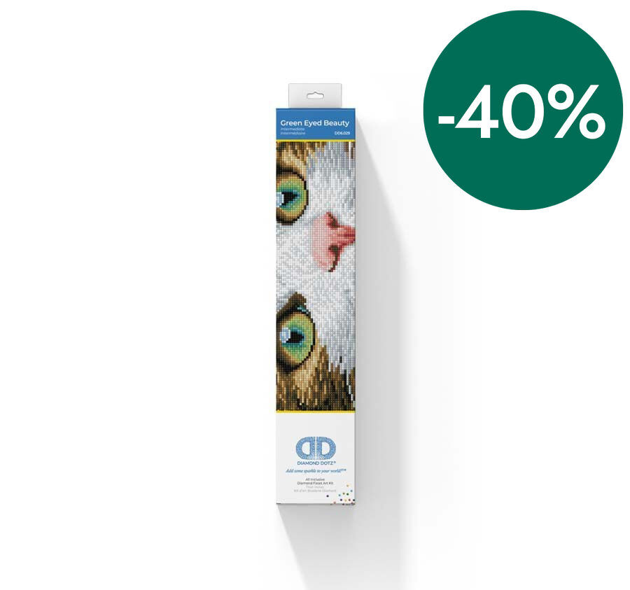 Diamond Dotz Gatito Ojos verdes