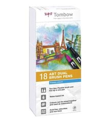 Retoladors Tombow Dual Brush primaris 18 colors