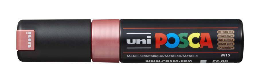 Rotulador Posca PC-8K 8mm rojo metal