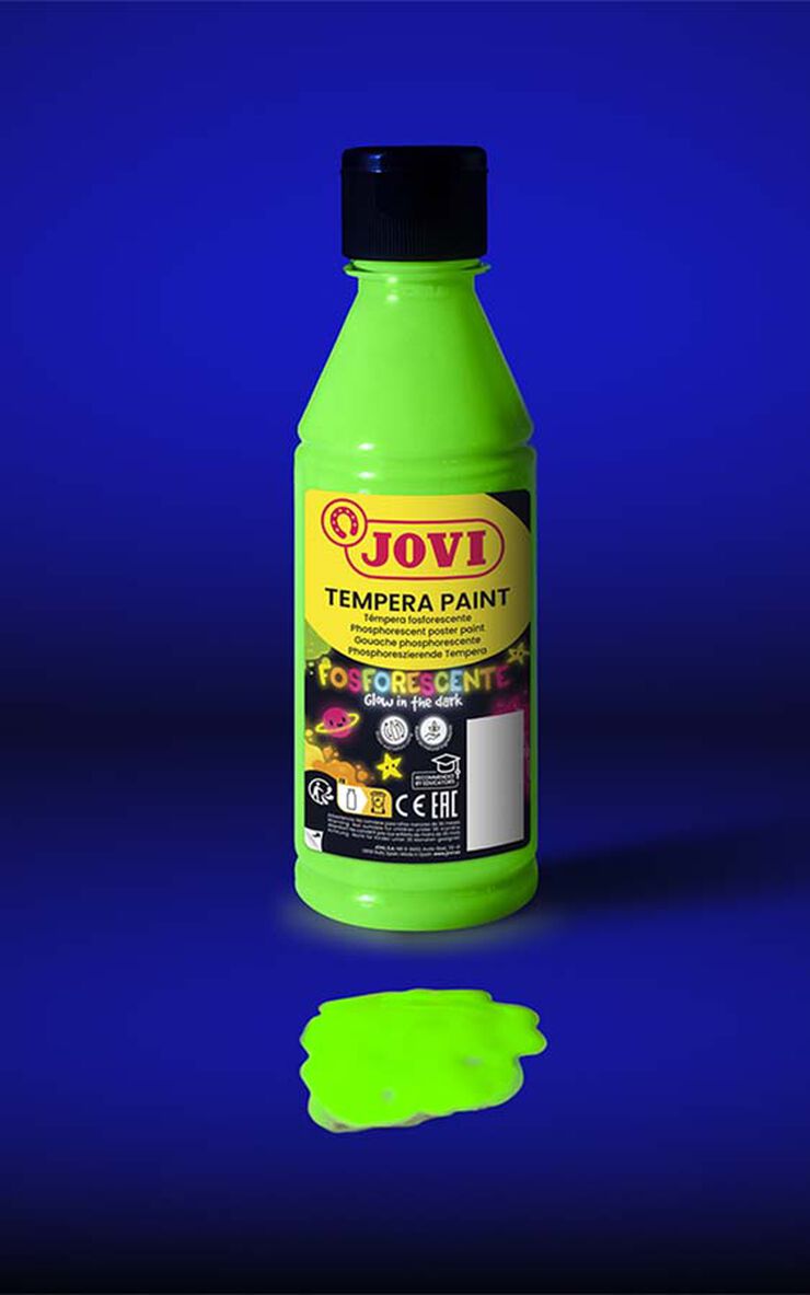 T&eacute;mpera fosforescente Jovi 250ml verde