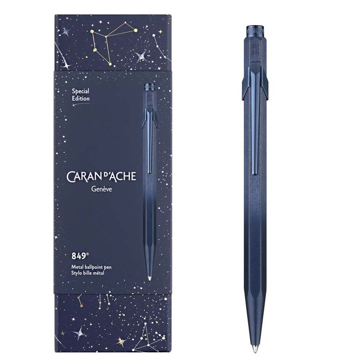 Bolígraf Caran d'Ache Cosmic Blue Noel 2024 blau