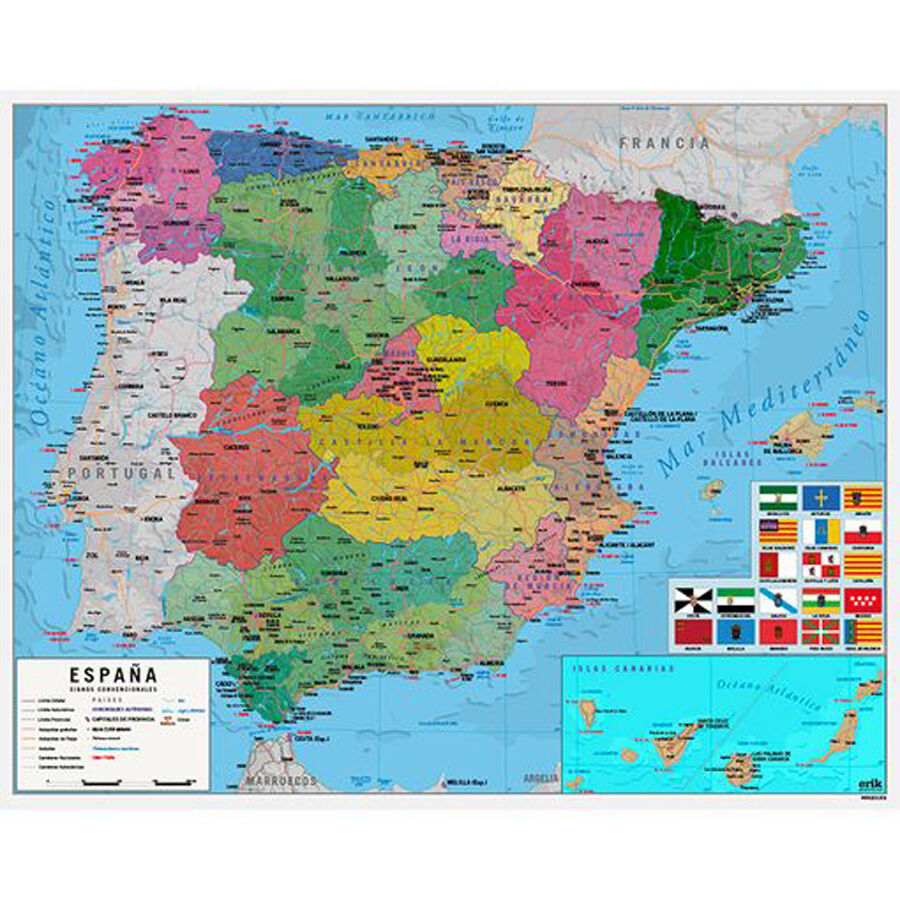 Mini Poster Mapa De Espa&ntilde;a